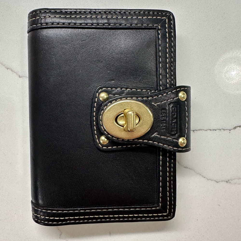COACH Daily Planner with Gold Turn-lock